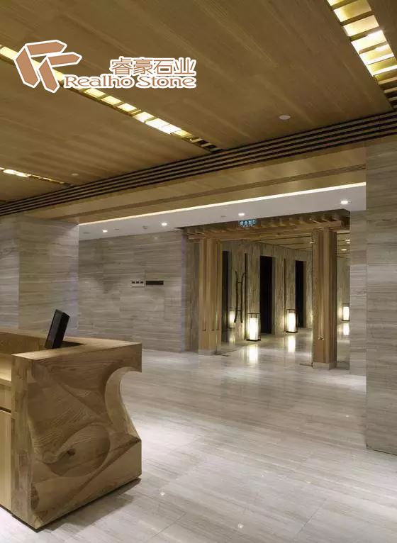 Wooden Marble Floor and Wall Tiles for Reception Area