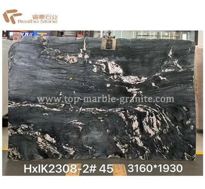 Kuarzit Hitam Titanium Marmar Mewah