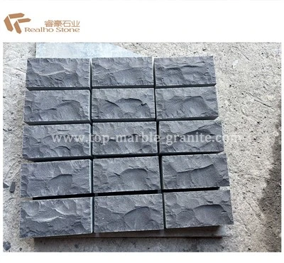 Split Black Granite Basalt Cobble Stone