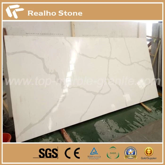 Artificial Natural Calacatta White Quartz Stone