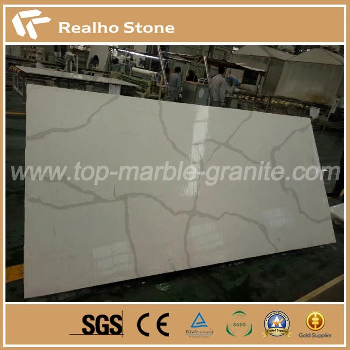Artificial Natural Calacatta White Quartz Stone