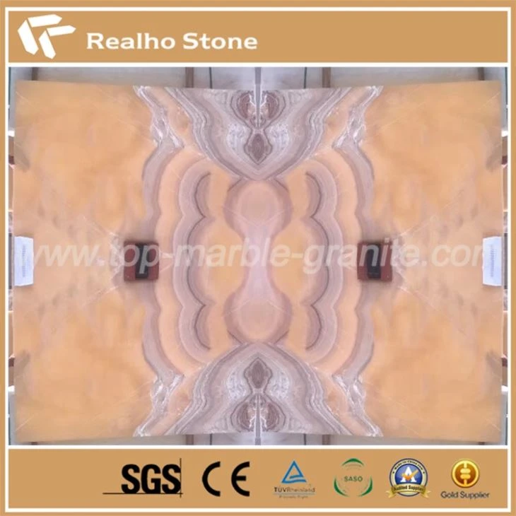 Book Matched Agate Orange Jade For Slab
