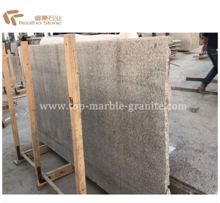 Red granite slab