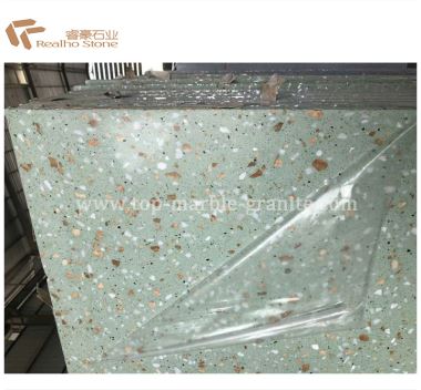 Reka bentuk Terrazzo Hijau Warna Bagus