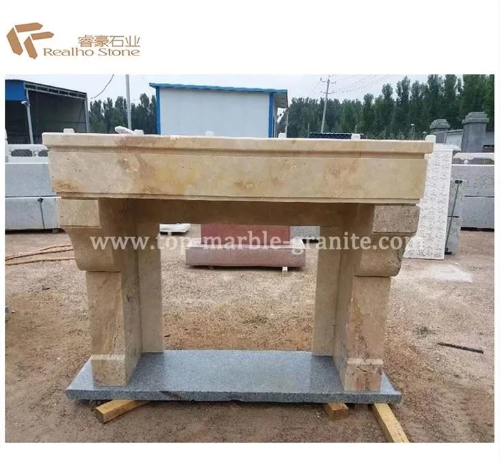 stone fireplace