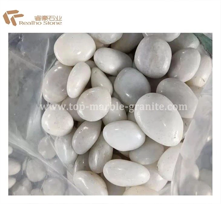 small white pebbles for landscaping