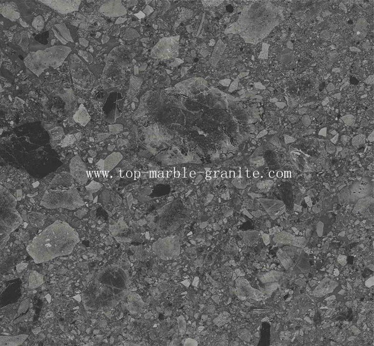 grey terrazzo slab
