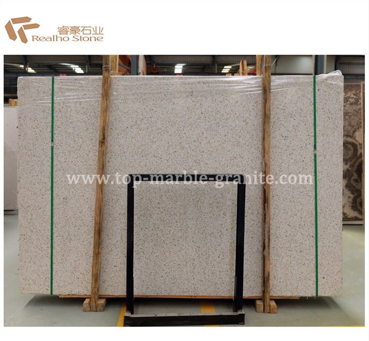 Papak Terrazzo Beige Digilap Untuk Meja dan Lantai Dinding