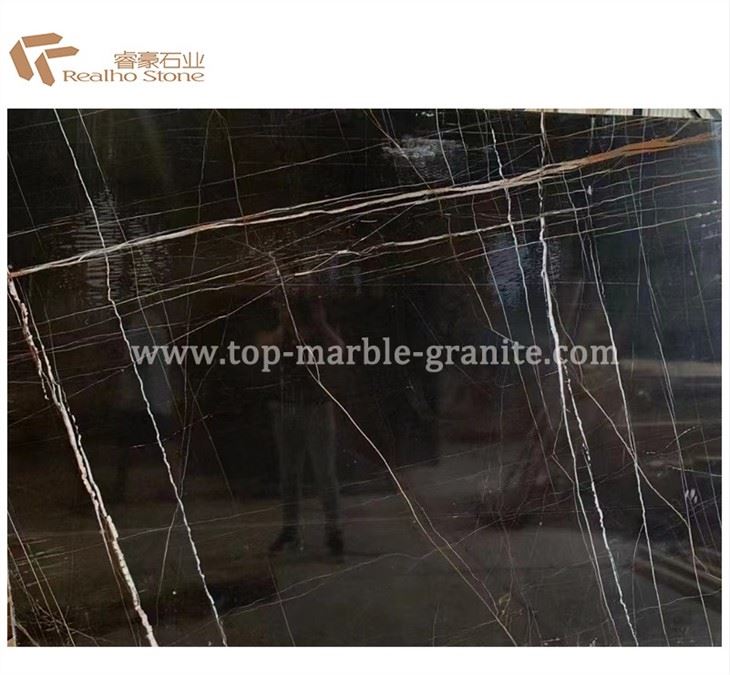 black golden marble