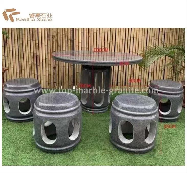 Meja Ukiran Kerusi Batu Dan Perabot Taman Batu