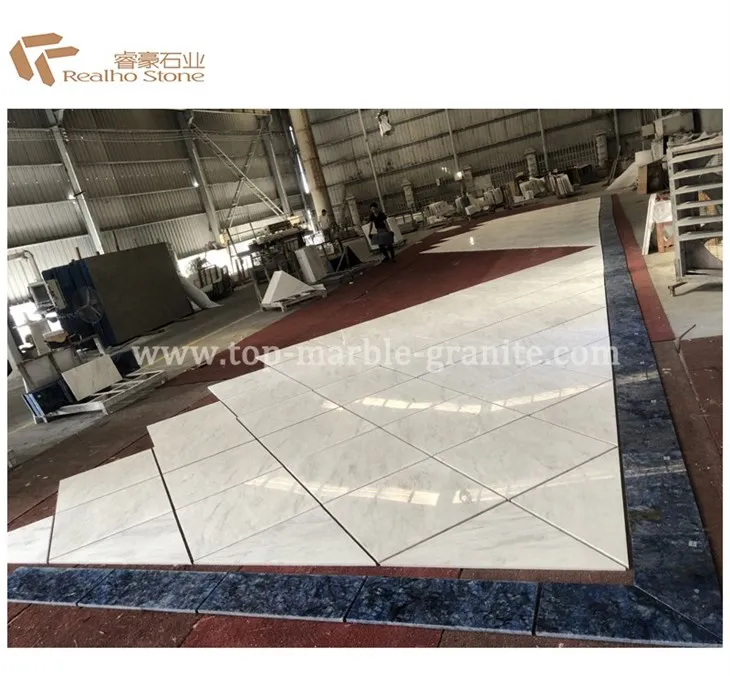volakas white marble floor tile